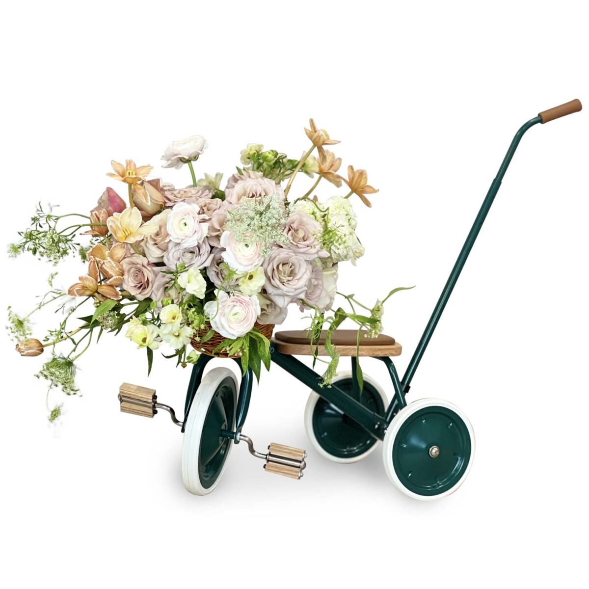 Green Trike with Flowers